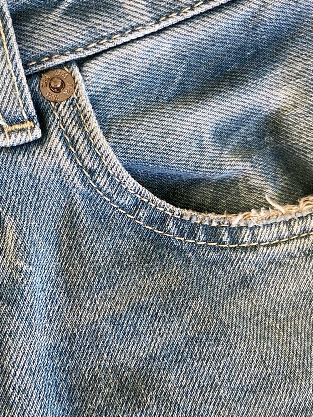 ZARA „Wide Leg“ Straight Leg High Waist Light Denim Jeans - Picture 3 of 7